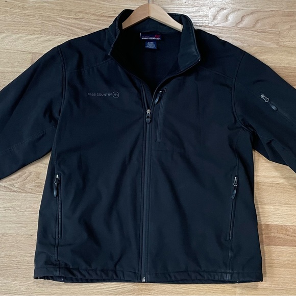 Free Country Black Artisan Flex Super Softshell Jacket Size XL - Picture 3 of 15
